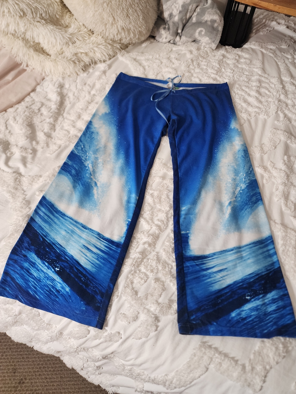 Blue Ocean-Print Women's Pants